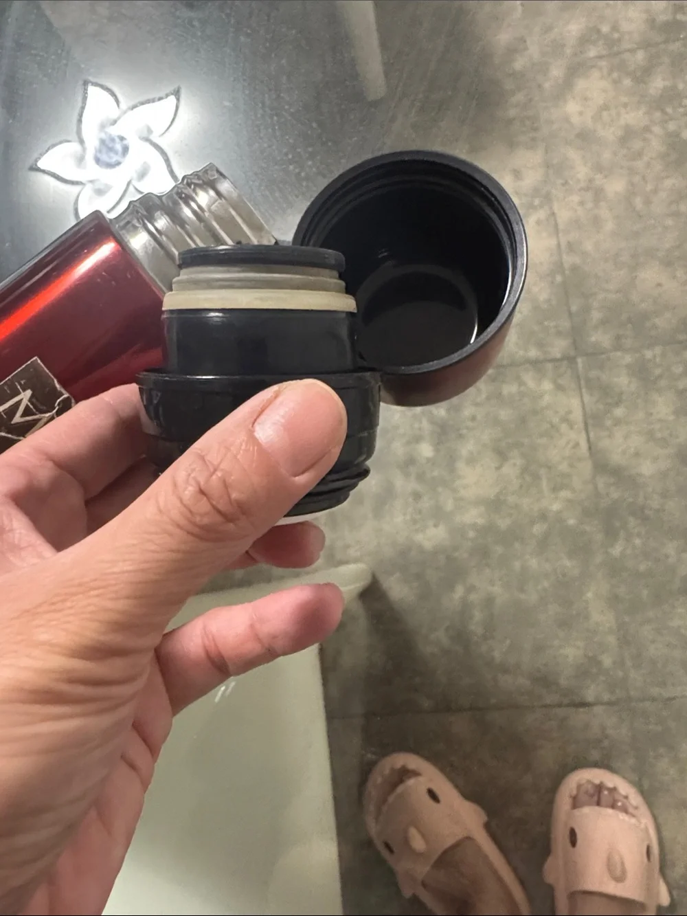 Red Stainless Steel Travel Thermos
